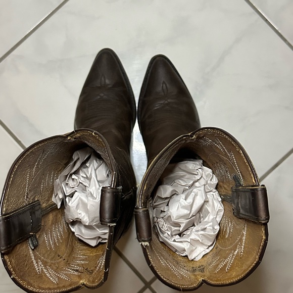 Justin’s Cowboy Boots 8C Style 4935 Pointed Toes 13.5” Brown Pointed Toe - Picture 9 of 12